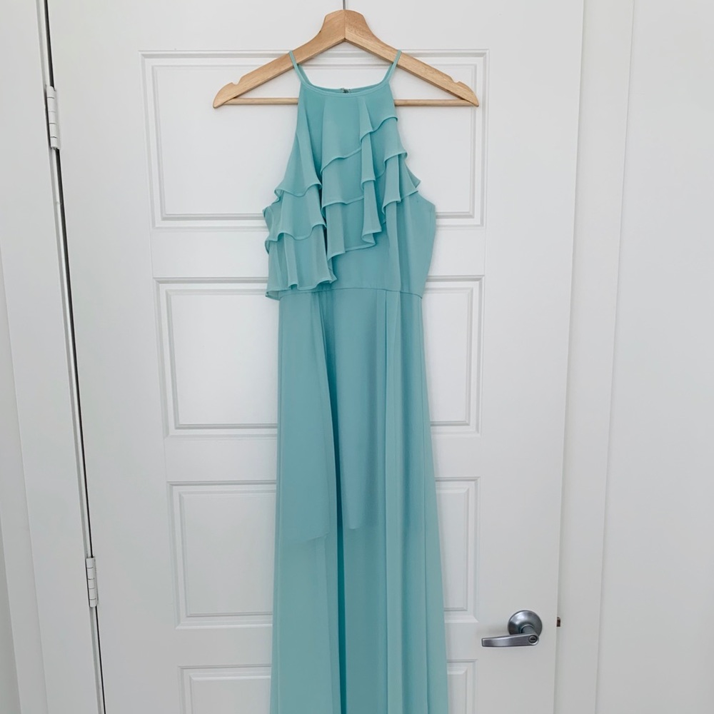 BCBG Ruffle Mint Maxi Dress